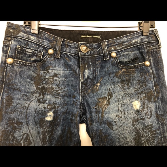 Premium rare embellished low waist guess jeans - Picture 4 of 9